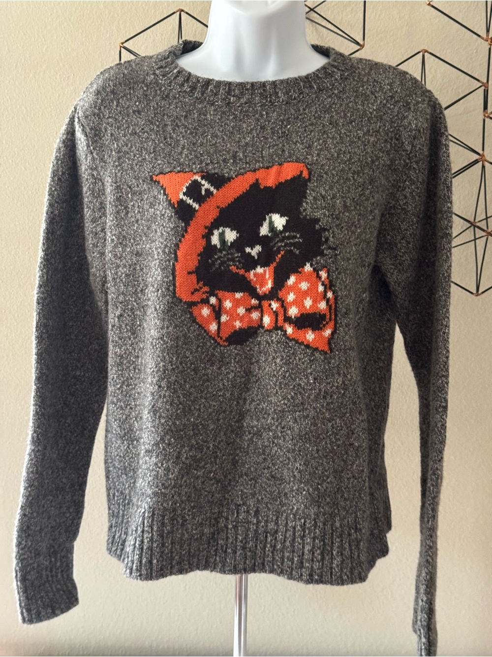 KIEL JAMES PATRICK Spooky Season Black Cat Halloween Sweater - Women’s Small